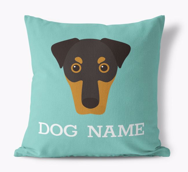 {dogsName}'s Icon: Personalised {breedFullName} Canvas Cushion